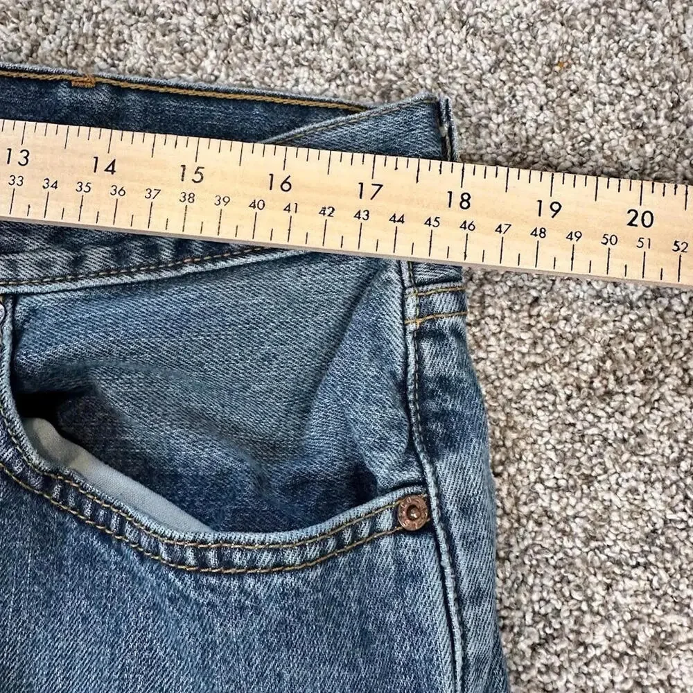 Levis 501 Men Jean 38x32 (36x31) Blue Straight Y2K Vtg Button Fly Denim Original